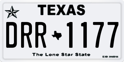 TX license plate DRR1177