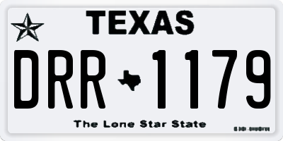 TX license plate DRR1179