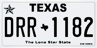 TX license plate DRR1182