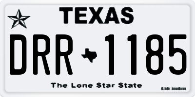 TX license plate DRR1185