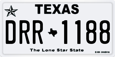 TX license plate DRR1188