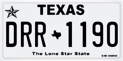 TX license plate DRR1190