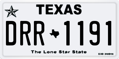 TX license plate DRR1191