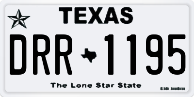 TX license plate DRR1195