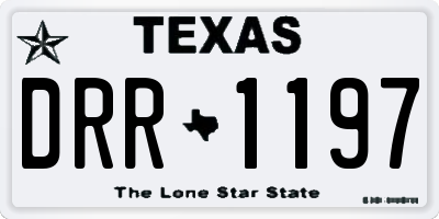 TX license plate DRR1197