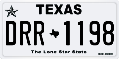 TX license plate DRR1198