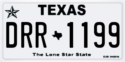 TX license plate DRR1199
