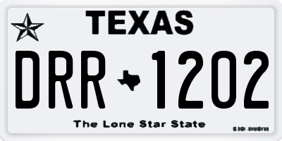 TX license plate DRR1202