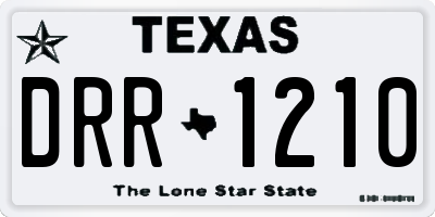 TX license plate DRR1210