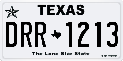 TX license plate DRR1213