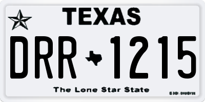 TX license plate DRR1215