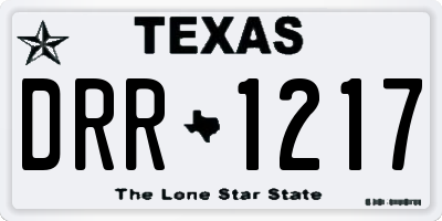 TX license plate DRR1217