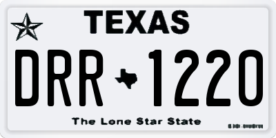 TX license plate DRR1220