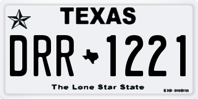 TX license plate DRR1221