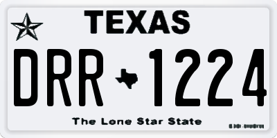 TX license plate DRR1224