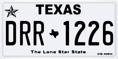 TX license plate DRR1226