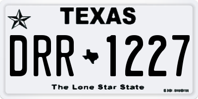 TX license plate DRR1227