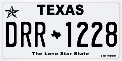 TX license plate DRR1228