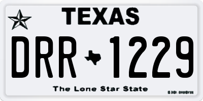 TX license plate DRR1229