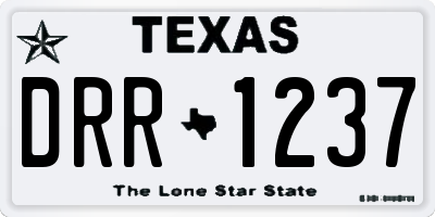 TX license plate DRR1237