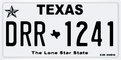 TX license plate DRR1241