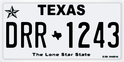 TX license plate DRR1243