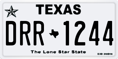 TX license plate DRR1244