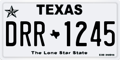 TX license plate DRR1245