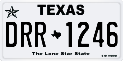 TX license plate DRR1246