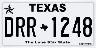 TX license plate DRR1248