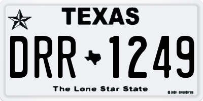 TX license plate DRR1249