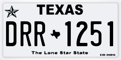 TX license plate DRR1251