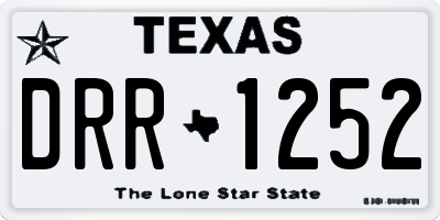 TX license plate DRR1252