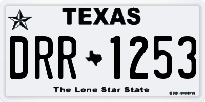 TX license plate DRR1253