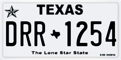 TX license plate DRR1254