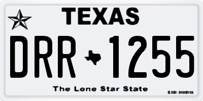 TX license plate DRR1255