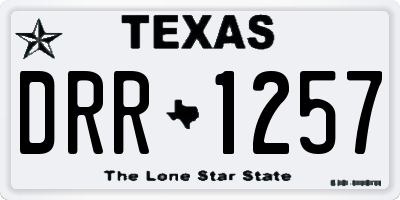 TX license plate DRR1257