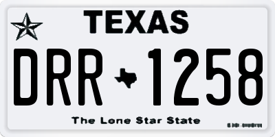 TX license plate DRR1258