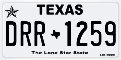 TX license plate DRR1259