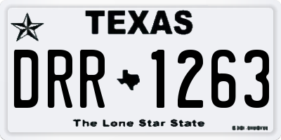 TX license plate DRR1263