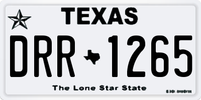 TX license plate DRR1265