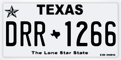 TX license plate DRR1266