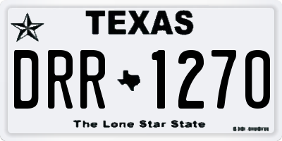 TX license plate DRR1270