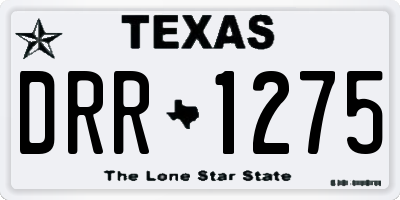 TX license plate DRR1275