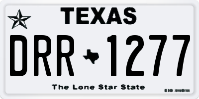 TX license plate DRR1277