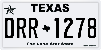 TX license plate DRR1278