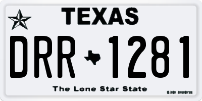 TX license plate DRR1281