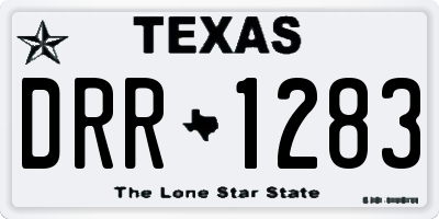TX license plate DRR1283