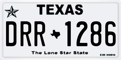 TX license plate DRR1286