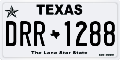 TX license plate DRR1288